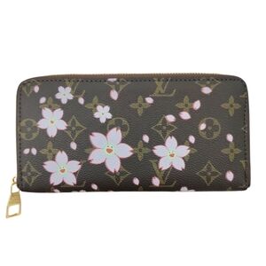 NEW LV Cherry Blossom Pink Monogram Wallet Zip Wallet